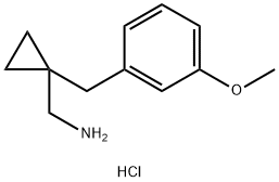 1-[(3-Methoxyphenyl)methyl]cyclopropylmethanamine hydrochloride Structure