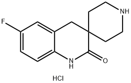 6'-Fluoro-2',4'-dihydro-1'H-spiro[piperidine-4,3'-quinoline]-2'-one hydrochlorid Structure