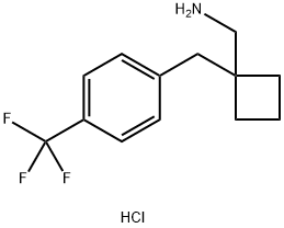 1-[4-(Trifluoromethyl)benzyl]cyclobutylmethanamine hydrochloride Structure