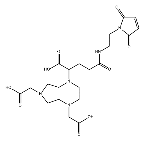 1H-1,4,7-Triazonine-1,4,7-triacetic acid, α1-[3-[[2-(2,5-dihydro-2,5-dioxo-1H-pyrrol-1-yl)ethyl]amino]-3-oxopropyl]hexahydro- Structure