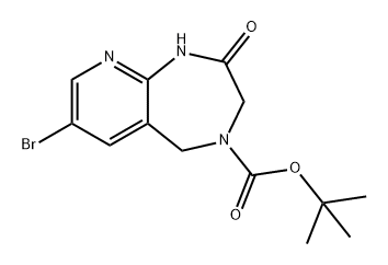tert-butyl 7-bromo-2,3-dihydro-2-oxo-1H-pyrido[2,3-e][1,4]diazepine-4(5H)-carboxylate Structure