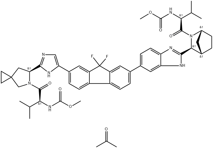 Ledipasvir (acetone) Structure