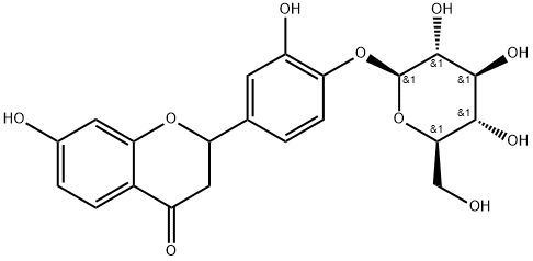 7,3′-dihydroxy flavanone-4′-O-β-D-glucopyranoside Structure