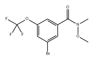 3-Bromo-N-methoxy-N-methyl-5-(trifluoromethoxy)benzamide 구조식 이미지