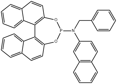 (11bR)-N-2-Naphthalenyl-N-(phenylmethyl)dinaphtho[2,1-d:1′,2′-f][1,3,2]dioxaphosphepin-4-amine Structure