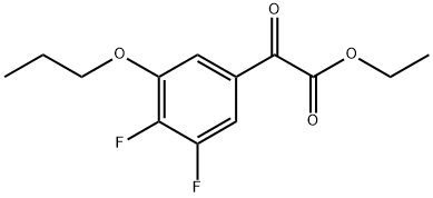 Benzeneacetic acid, 3,4-difluoro-α-oxo-5-propoxy-, ethyl ester Structure