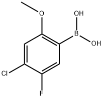 (4-Chloro-5-fluoro-2-methoxyphenyl)boronic acid 구조식 이미지