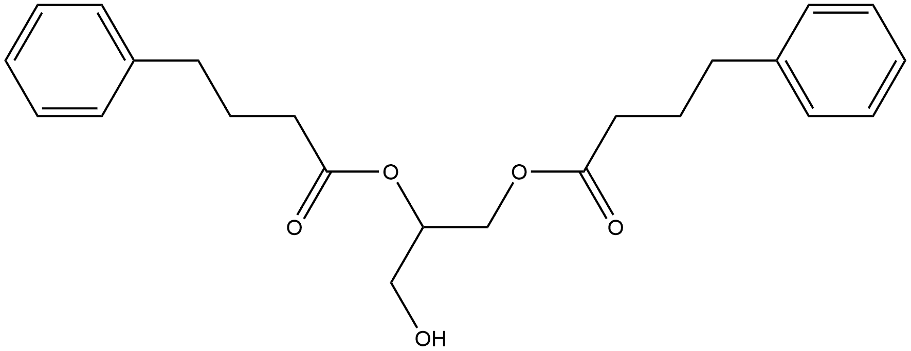 Benzenebutanoic acid, 1,1'-[1-(hydroxymethyl)-1,2-ethanediyl] ester Structure