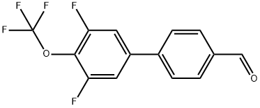 3',5'-Difluoro-4'-(trifluoromethoxy)[1,1'-biphenyl]-4-carboxaldehyde Structure