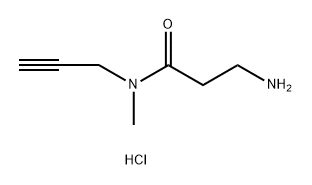 Propanamide, 3-amino-N-methyl-N-2-propyn-1-yl-, hydrochloride (1:1) Structure