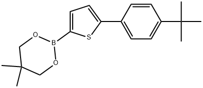 2-[5-[4-(1,1-Dimethylethyl)phenyl]-2-thienyl]-5,5-dimethyl-1,3,2-dioxaborinane Structure