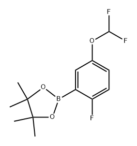 2-(5-(Difluoromethoxy)-2-fluorophenyl)-4,4,5,5-tetramethyl-1,3,2-dioxaborolane Structure