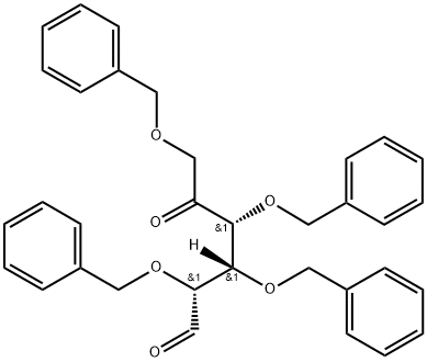 L-arabino-Hexos-5-ulose, 2,3,4,6-tetrakis-O-(phenylmethyl)- Structure