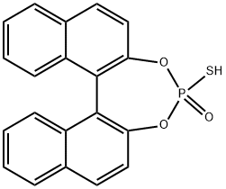 Dinaphtho[2,1-d:1',2'-f][1,3,2]dioxaphosphepin, 4-mercapto-, 4-oxide, (11bR)- Structure