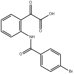 Benzeneacetic acid, 2-[(4-bromobenzoyl)amino]-α-oxo- Structure