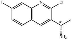 3-Quinolinemethanamine, 2-chloro-7-fluoro-α-methyl-, (αS)- Structure