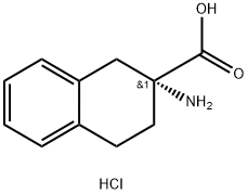 2-Naphthalenecarboxylic acid, 2-amino-1,2,3,4-tetrahydro-, hydrochloride (1:1), (2R)- Structure