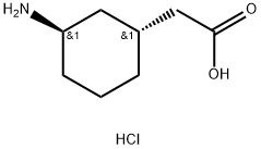 Cyclohexaneacetic acid, 3-amino-, hydrochloride (1:1), (1R,3R)-rel- Structure