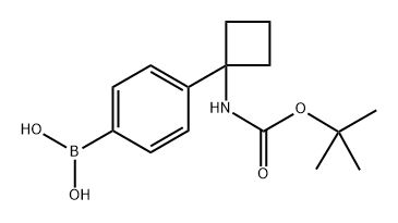 Carbamic acid, N-[1-(4-boronophenyl)cyclobutyl]-, C-(1,1-dimethylethyl) ester Structure