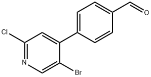 4-(5-bromo-2-chloropyridin-4-yl)benzaldehyde Structure