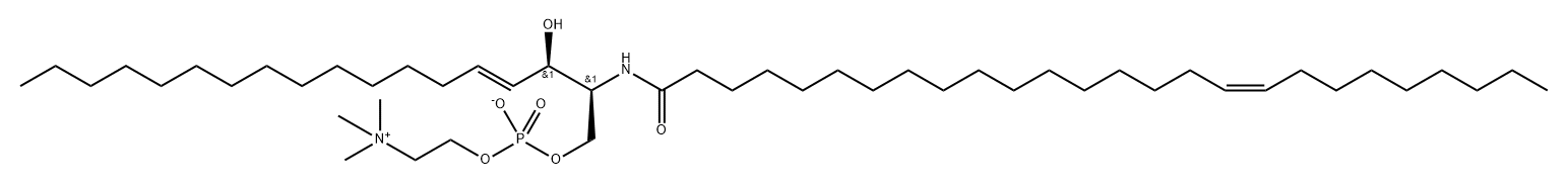 C26:1 Sphingomyelin (d18:1/26:1(17Z)) 구조식 이미지