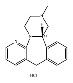 Pyrazino[2,1-a]pyrido[2,3-c][2]benzazepine, 1,2,3,4,10,14b-hexahydro-2-methyl-, hydrochloride (1:1), (14bS)- 구조식 이미지