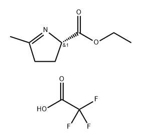 (S)-ethyl 5-methyl-3,4-dihydro-2H-pyrrole-2-carboxylate
 2,2,2-trifluoro acetate salt 구조식 이미지