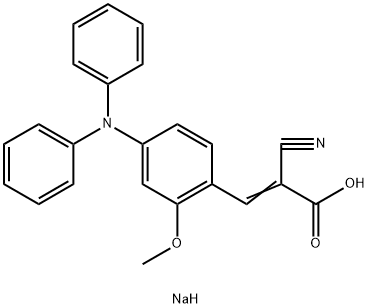 sodium
2-cyano-3-[4-(diphenylamino)-2-methoxyphenyl]pr
op-2-enoate Structure