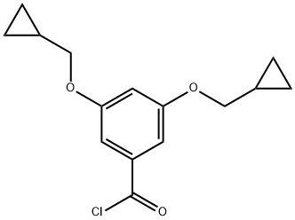 3,5-Bis(cyclopropylmethoxy)benzoyl chloride 구조식 이미지