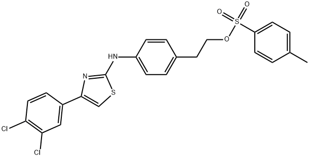 2-(4-{[4-(3,4-dichlorophenyl)-1,3-thiazol-2-yl]amino}phenyl)ethyl 4-methylbenzene-1-sulfonate Structure