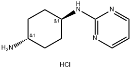 (1R*,4R*)-1-N-(Pyrimidin-2-yl)cyclohexane-1,4-diamine dihydrochloride 구조식 이미지