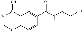 Boronic acid, B-[5-[[(2-hydroxyethyl)amino]carbonyl]-2-methoxyphenyl]- 구조식 이미지