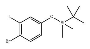 (4-bromo-3-iodophenoxy)(tert-butyl)dimethylsilane Structure