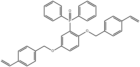 2,5-Bis[(4-ethenylphenyl)methoxy]phenyl]diphenyl phosphine oxide Structure