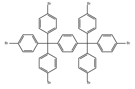 1,4-bis(tris(4-bromophenyl)methyl)benzene Structure