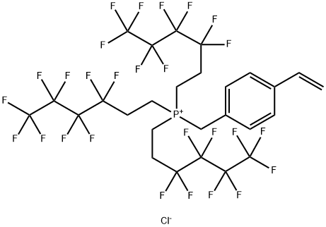 (4-ethenylphenyl)methyl]tris(3,3,4,4,5,5,6,6,6-nonafluorohexyl)  phosphonium chloride (1:1) Structure