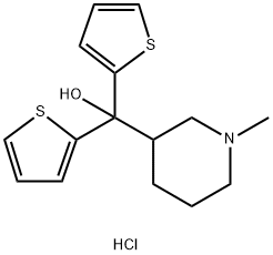 1-methyl-3-(dithiophene*2*yl)methylenepiperidine hydrochloride 구조식 이미지