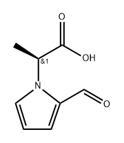 1H-Pyrrole-1-acetic acid, 2-formyl-α-methyl-, (αS)- Structure