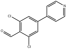2,6-Dichloro-4-(pyridin-4-yl)benzaldehyde 구조식 이미지