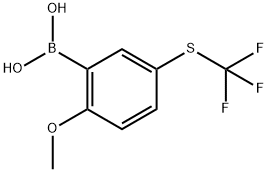 B-[2-Methoxy-5-[(trifluoromethyl)thio]phenyl]boronic acid Structure