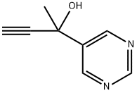 2-(Pyrimidin-5-yl)but-3-yn-2-ol Structure