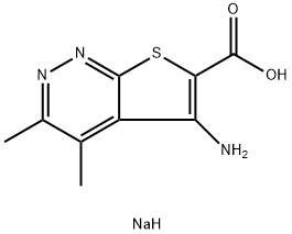 Sodium 5-amino-3,4-dimethylthieno[2,3-c]pyridazine-6-carboxylate 구조식 이미지