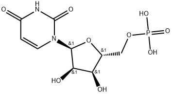 2,4(1H,3H)-Pyrimidinedione, 1-(5-O-phosphono-α-D-ribofuranosyl)- 구조식 이미지