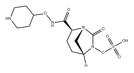 (2S,5R)-7-oxo-N-(piperidine-4-yloxy)-6-(sulfooxy)-1,6-diazabicyclo[3.2.1]octane-2-carboxamide Structure