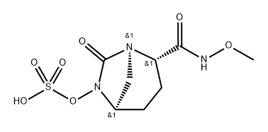 (2S,5R)-N-methoxy-7-oxo-6-(sulfooxy)-1,6-diazabicyclo[3.2.1]octane-2-carboxamide Structure