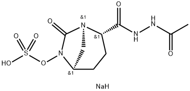 (2S,5R)-2-(2-acetylhydrazine-1-carbonyl)-7-oxo-1,6-diazabicyclo[3.2.1]octan-6-yl hydrogen sulfate Structure