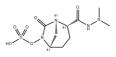 (1R,2S,5R)-7-Oxo-6-(sulfooxy)-1,6-diazabicyclo [3.2.1]octane-2-carboxylic acid 2-(2,2- dimethylhydrazide) Structure