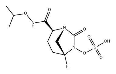 (2S,5R)-7-oxo-N-(propan-2-yloxy)-6-(sulfoxy)-1,6-diazabicyclo[3.2.1]octane-2-carboxamide Structure