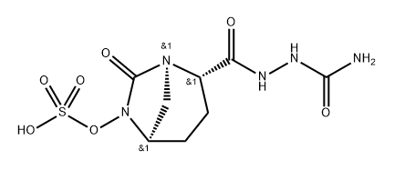 (1R,2S,5R)-7-Oxo-6-(sulfooxy)-1,6-diazabicyclo [3.2.1]octane-2-carboxylic acid 2-[2-(aminoca rbonyl)hydrazide] Structure