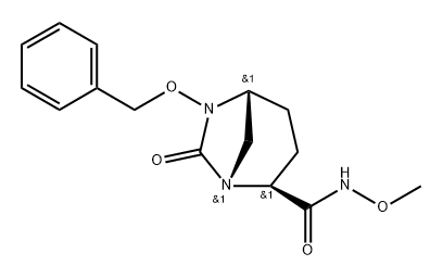 (2S,5R)-6-(benzyloxy)-N-methoxy-7-oxo-1,6-diazabicyclo[3.2.1]octane-2-carboxamide Structure